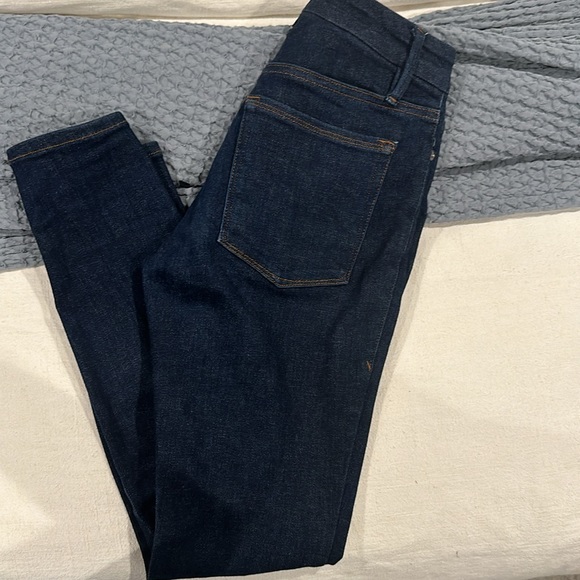 Good American jeans size 6-12 skinny Jean dark denim - Picture 2 of 3